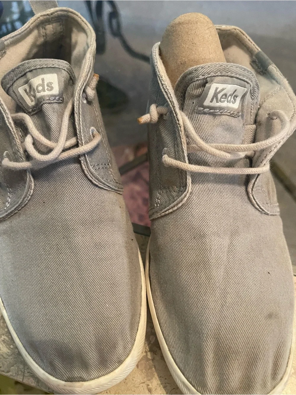 Keds Men's Gray Canvas Boat Shoes
